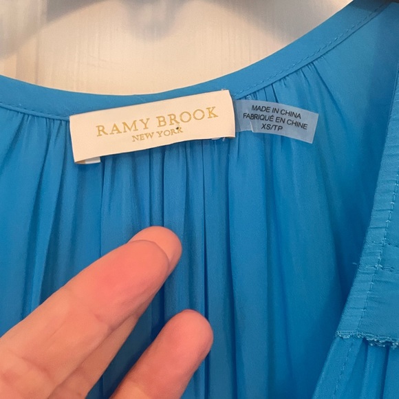 Ramy Brook Women's Smocked & Tiered Dress - Blue Wave - Size XS new without tag - Picture 4 of 6